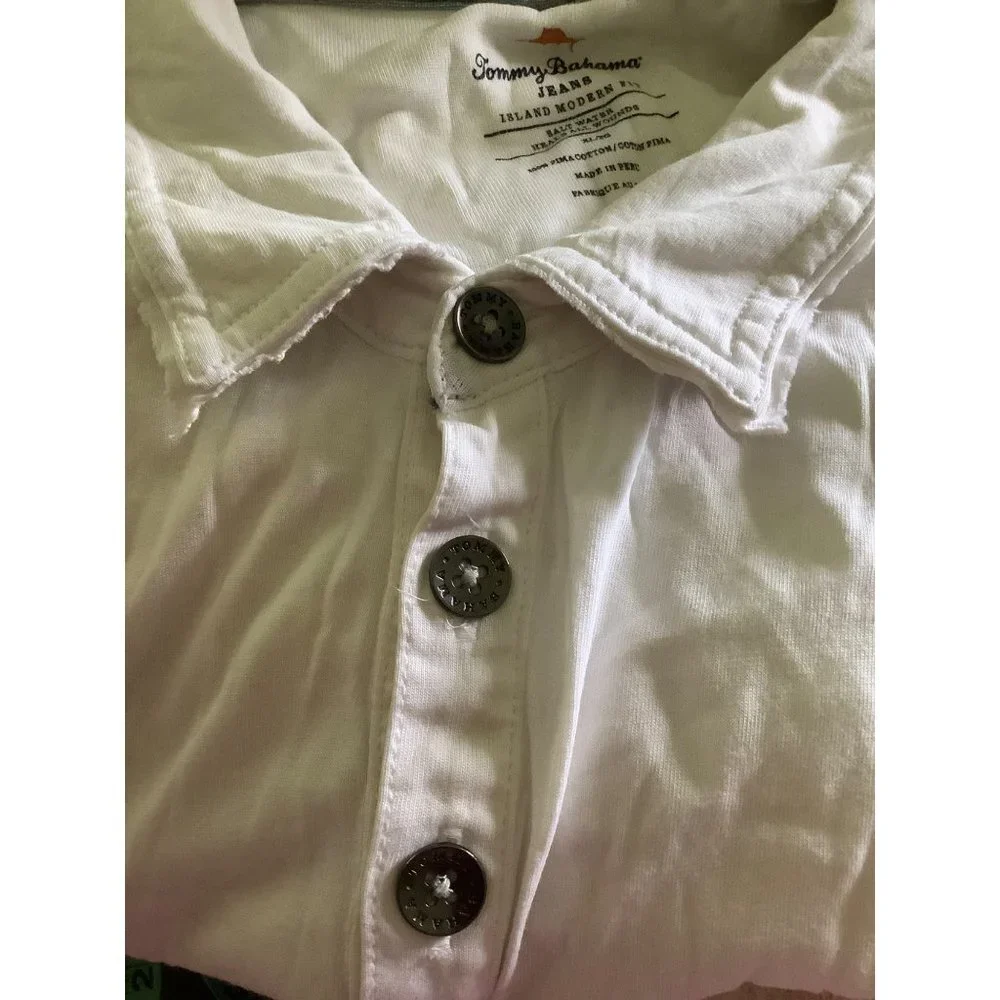 Tommy Bahama white Polo Shirt — XL